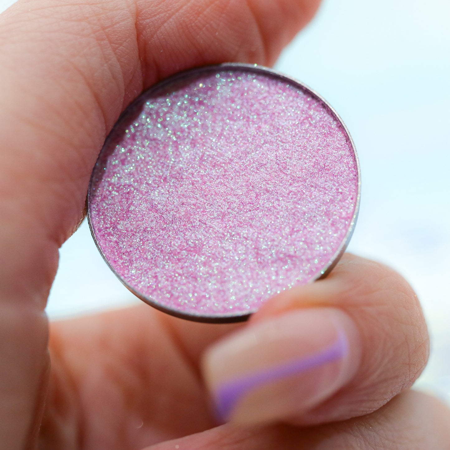 Tera Magica, pink, green, eyeshadow, multichrome, indie makeup, shimmer, eyeshadow, makeup