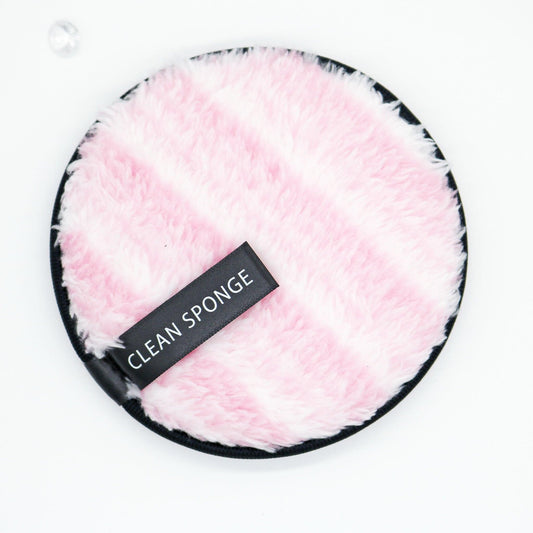 pink fluffy eco friendly re-usable makeup pad